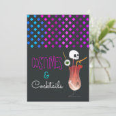 コスチュームとカクテルハローウィンパーティ招待状 招待状 (スタンド正面)