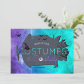 コスチュームとカクテルハローウィンパーティ招待状 招待状 (スタンド正面)