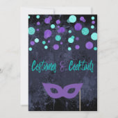 コスチュームとカクテルハローウィンパーティ招待状 招待状 (正面)