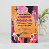 コスチュームとカクテルハローウィンパーティ招待状 招待状 (スタンド正面)