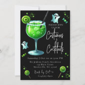 コスチュームとカクテルハローウィンパーティ招待状 招待状 (正面)