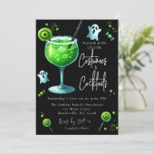 コスチュームとカクテルハローウィンパーティ招待状 招待状 (スタンド正面)