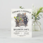 コスチュームとカクテルハローウィンパーティ 招待状 (スタンド正面)