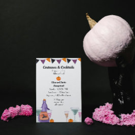 コスチュームとカクテルハローウィンパーティ 招待状