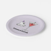 コスチュームとカクテルパーティー ペーパープレート (アングル)