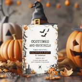 コスチュームとカクテルホラーハローウィンパーティ シーズンカード