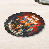 コスチュームとカクテルヴィンテージハローウィンパーティ ペーパーコースター (アングル)