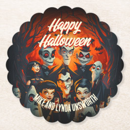 コスチュームとカクテルヴィンテージハローウィンパーティ ペーパーコースター