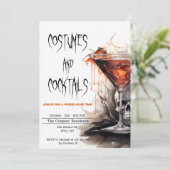 コスチュームとカクテル血マルティニハロウィーン 招待状 (スタンド正面)