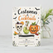 コスチュームとカクテル ハロウィンパーティー 招待状 (スタンド正面)