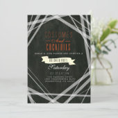 コスチュームとカクテル |ハローウィンパーティ招待状 招待状 (スタンド正面)