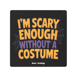 コスチュームなしのハローウィンで怖い メタルプリント