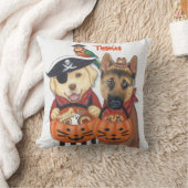 コスチュームのハロウィンの実験室、羊飼いおよびオウム クッション (ブランケット)