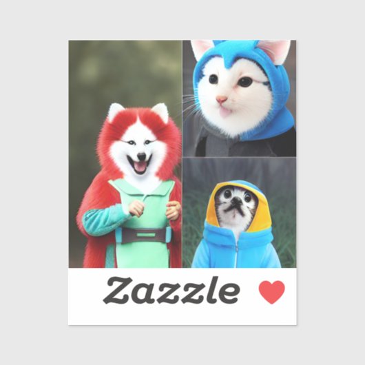 コスチュームの幸おもしろいせな動物#1 シール (シート)