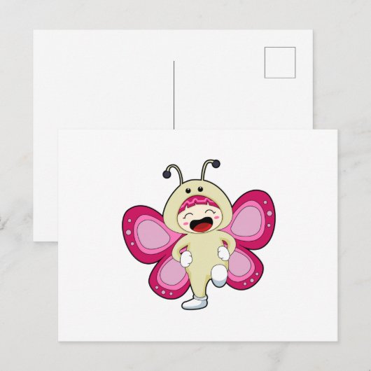 コスチュームの蝶 ポストカード (正面/裏面)