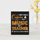 コスチュームは必要ない、私は音楽教師、ハロウィンだって！ カード (黄色い花)
