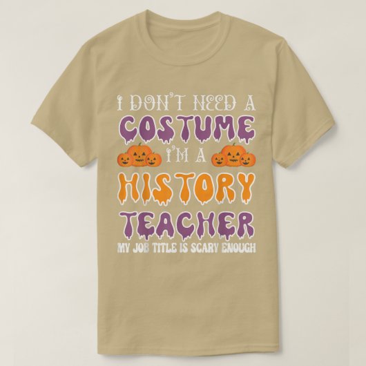 コスチュームは要らない歴史先生ハロ Tシャツ (デザイン正面)
