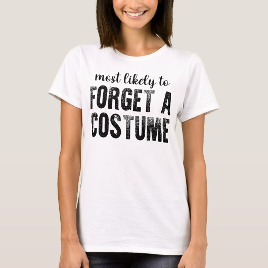 コスチュームを忘れがちハロウィン仮装 Tシャツ (正面)