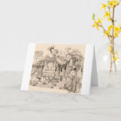 コスチュームを着たラクダ歩く カード (黄色い花)