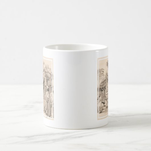 コスチュームを着たラクダ歩く コーヒーマグカップ (中央)