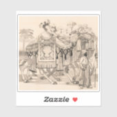 コスチュームを着たラクダ歩く シール (シート)