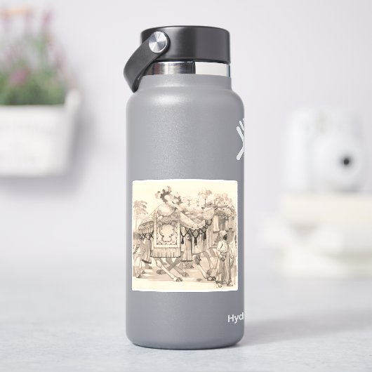 コスチュームを着たラクダ歩く シール (HydroFlask)