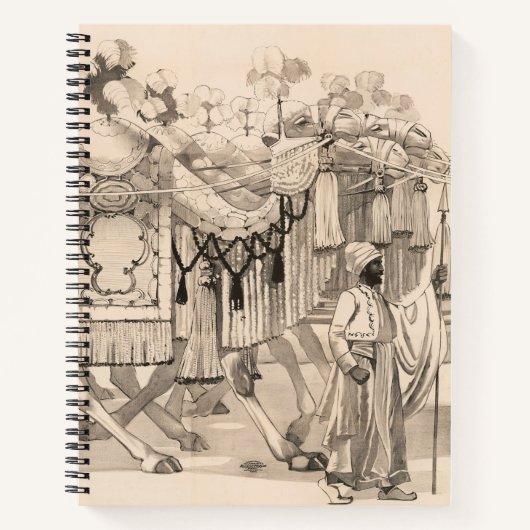 コスチュームを着たラクダ歩く ノートブック (正面)