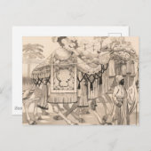 コスチュームを着たラクダ歩く ポストカード (正面/裏面)