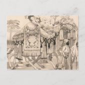 コスチュームを着たラクダ歩く ポストカード (正面)