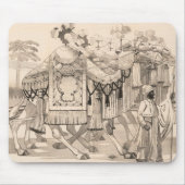 コスチュームを着たラクダ歩く マウスパッド (正面)