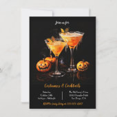 コスチュームカクテルアダルトハローウィンパーティ 招待状 (正面)