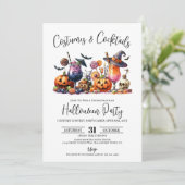 コスチュームカクテルアダルトハローウィンパーティ 招待状 (スタンド正面)