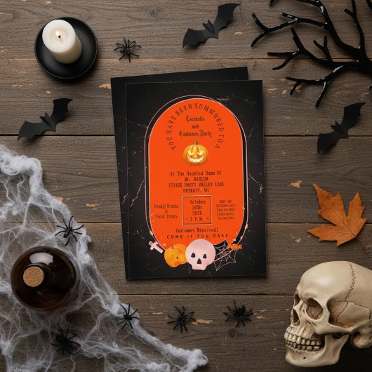 コスチュームカクテルスカルが参加を待つ！ 招待状