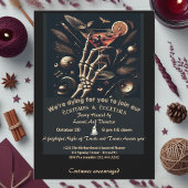 コスチュームカクテルスケルトン大人ハローウィンパーティ 招待状