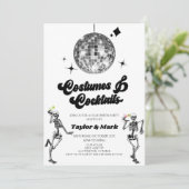 コスチュームカクテルディスコスケルトンハローウィンパーティ 招待状 (スタンド正面)