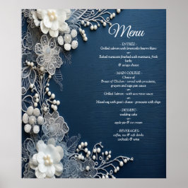 コスチュームジュエリーオンブルーデニム ポスター