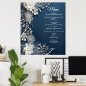 コスチュームジュエリーオンブルーデニム ポスター (ホームオフィス)