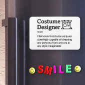 コスチュームデザイナー定義セットライフ4" x 6"フレックス マグネット