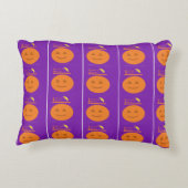 コスチュームデザインカボチャ紫アクセント枕 アクセントクッション (裏面)