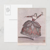 コスチュームデザインA Fury in 'Hippolyte et Aricie' ポストカード (正面/裏面)