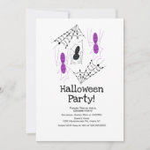 コスチュームハローウィンパーティスパイダードードル 招待状 (正面)