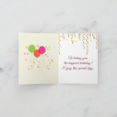 コスチュームパリジャン – ダンスドレス、誕生日 カード (内部)