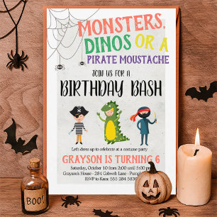 コスチュームパーティーハロウィーン誕生日招待状 招待状