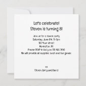 コスチュームパーティー、タップダンス、ダンスパーティー、猫 招待状 (裏面)