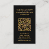 コスチュームレンタルハウスマスターテーラークラシックブラック 名刺 (裏面)