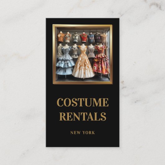 コスチュームレンタルハウスマスターテーラークラシックブラック 名刺 (正面)