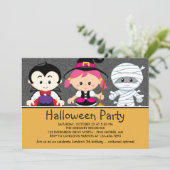 コスチューム児童ハローウィンパーティ招待状 招待状 (スタンド正面)