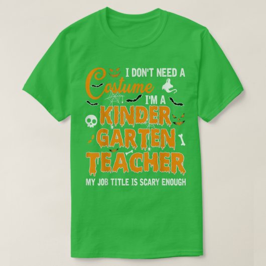 コスチューム幼稚園の先生ハローは要らない Tシャツ (デザイン正面)