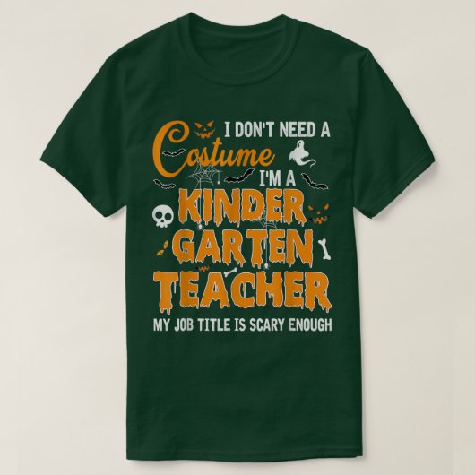 コスチューム幼稚園の先生ハローは要らない Tシャツ (デザイン正面)