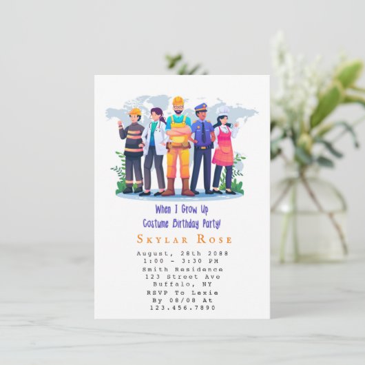 コスチューム誕生会を始めたとき 招待状 (スタンド正面)